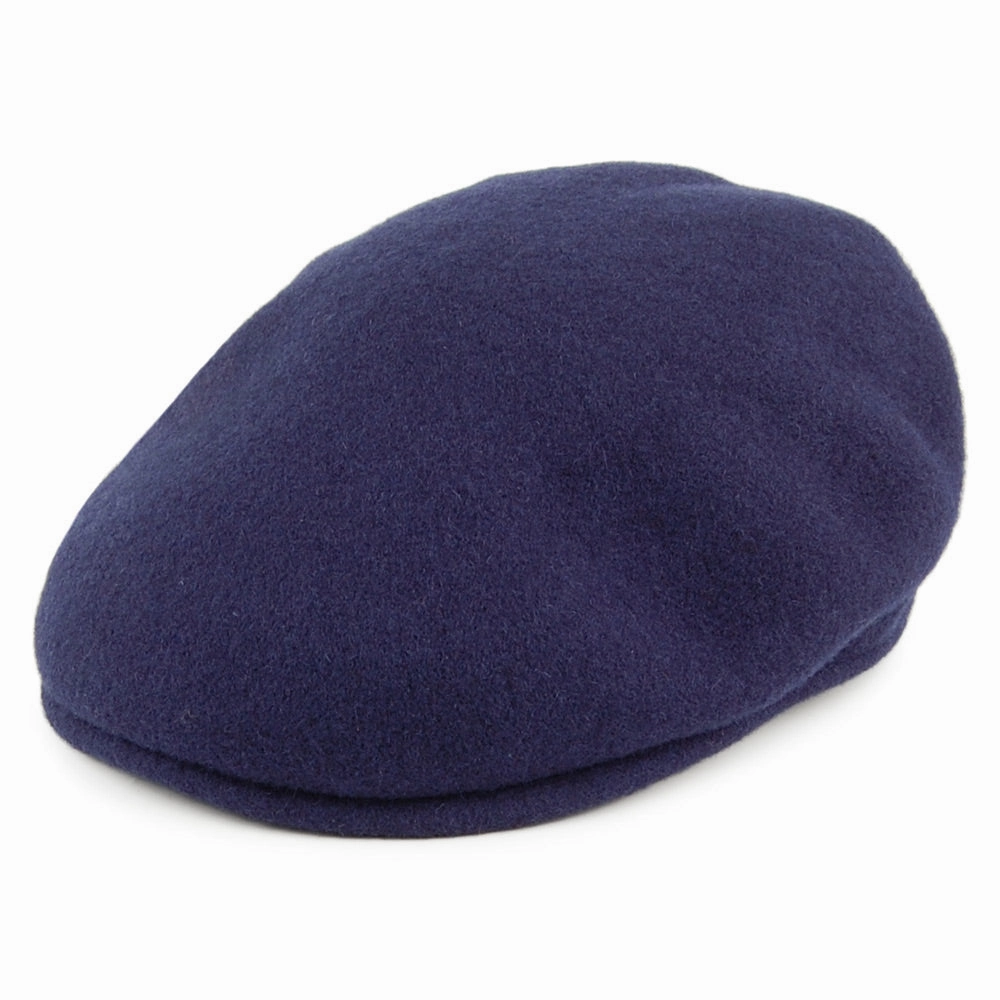 Classic Wool Flat Cap - Navy Blue
