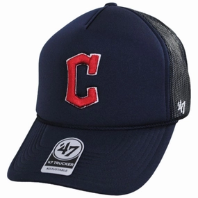 Cleveland Guardians MLB Foam Mesh Trucker Snapback Baseball Cap
