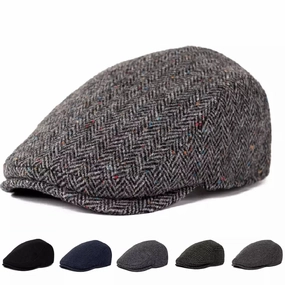 Clifton Flecked Wool Flat Cap