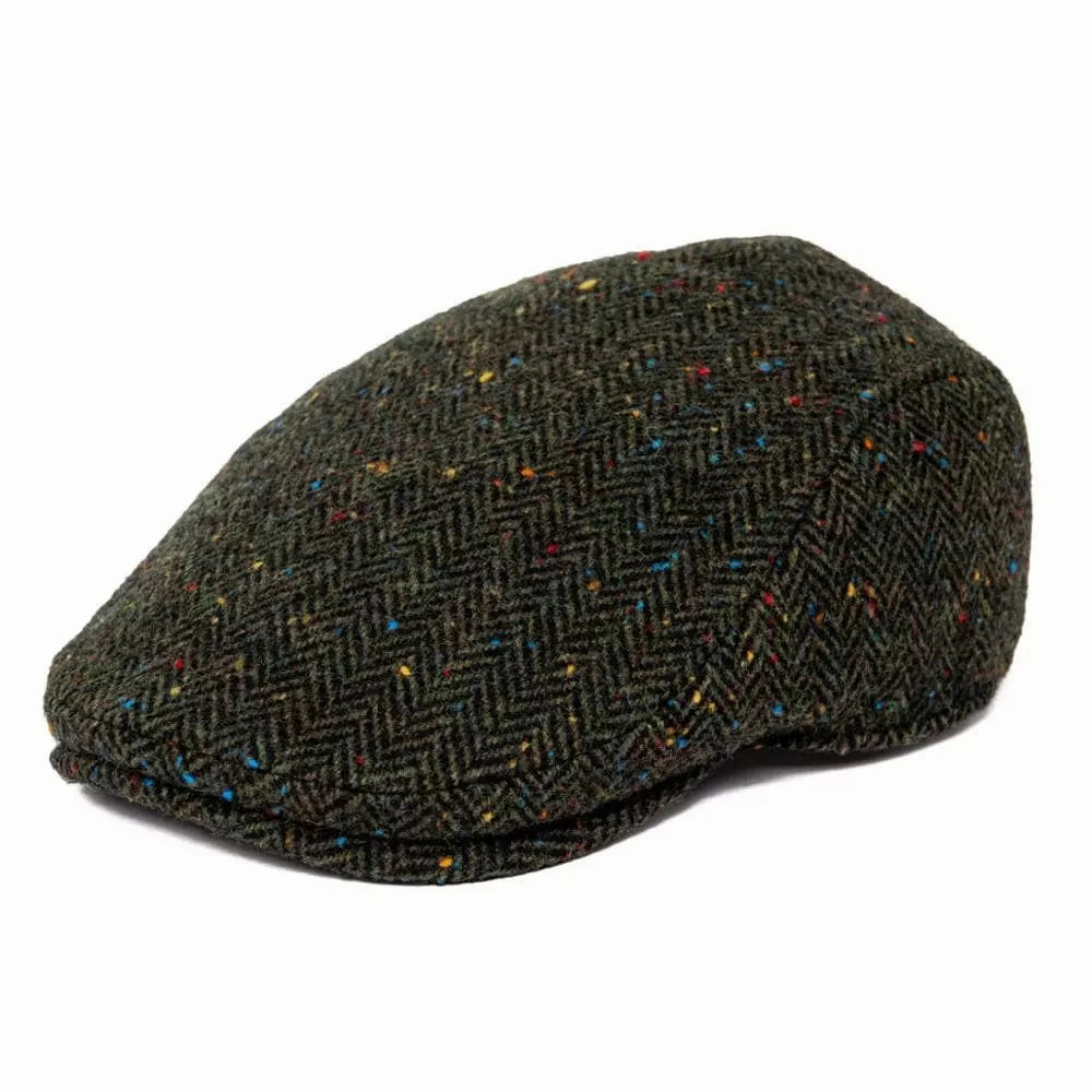 Clifton Flecked Wool Flat Cap