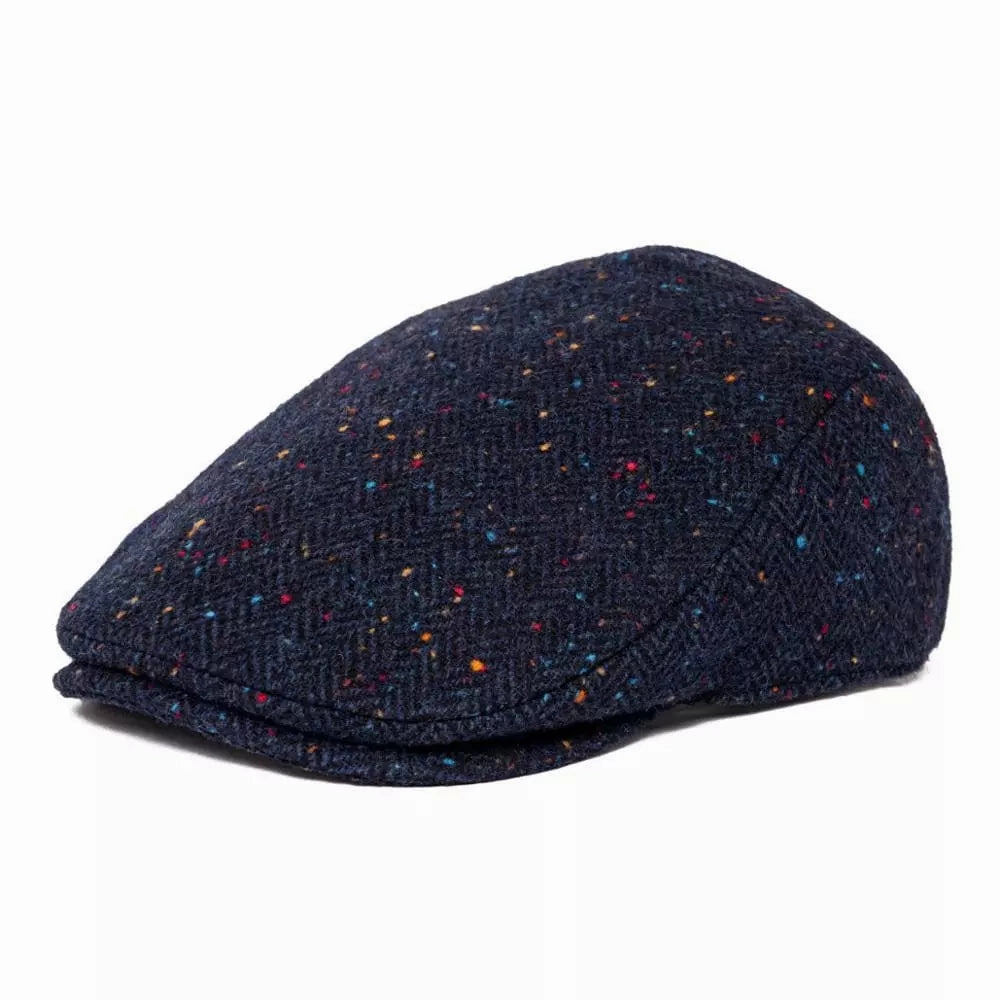 Clifton Flecked Wool Flat Cap