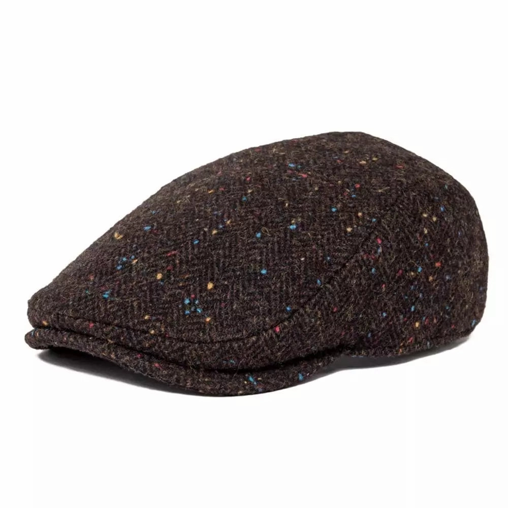 Clifton Flecked Wool Flat Cap