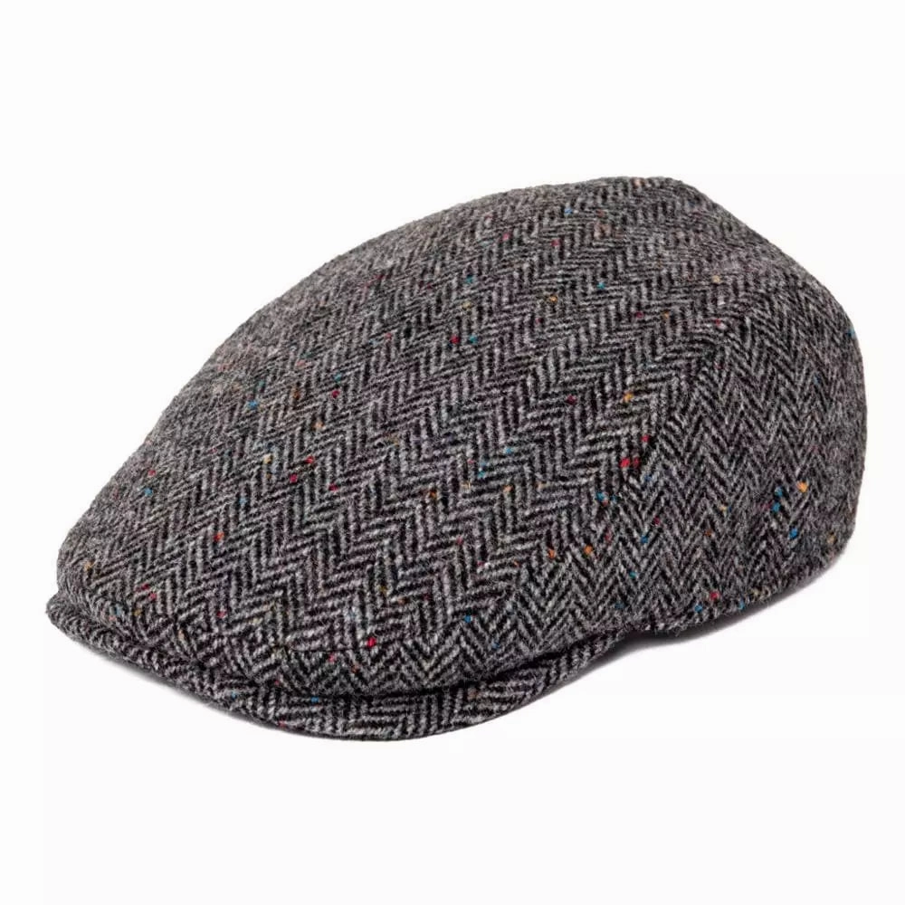 Clifton Flecked Wool Flat Cap