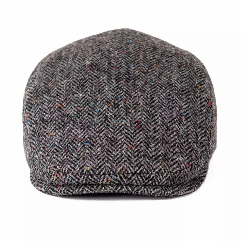 Clifton Flecked Wool Flat Cap