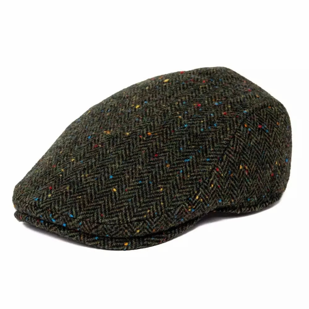 Clifton Flecked Wool Flat Cap
