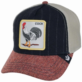 Cock British Plaid Mesh Trucker Snapback Baseball Cap