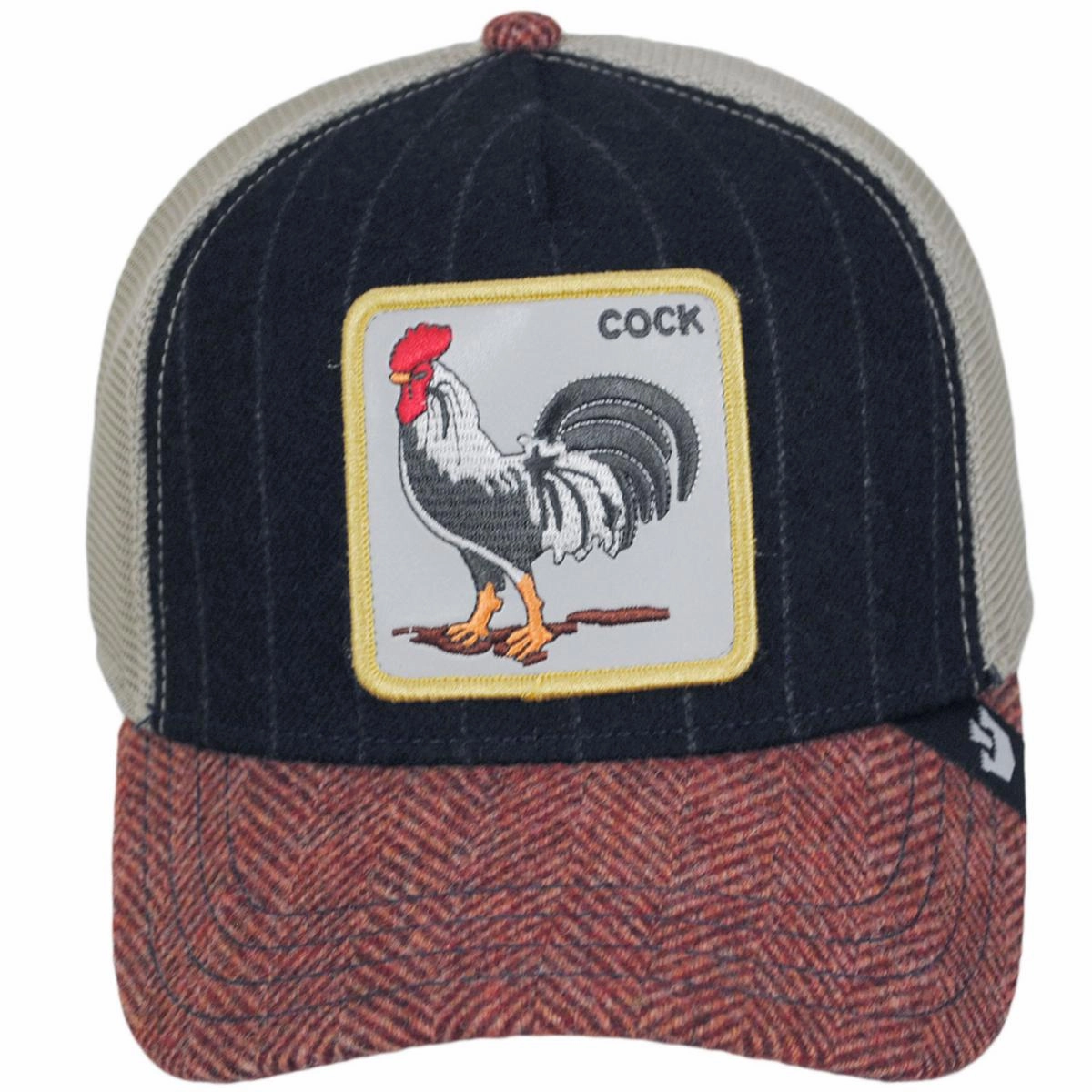 Cock British Plaid Mesh Trucker Snapback Baseball Cap