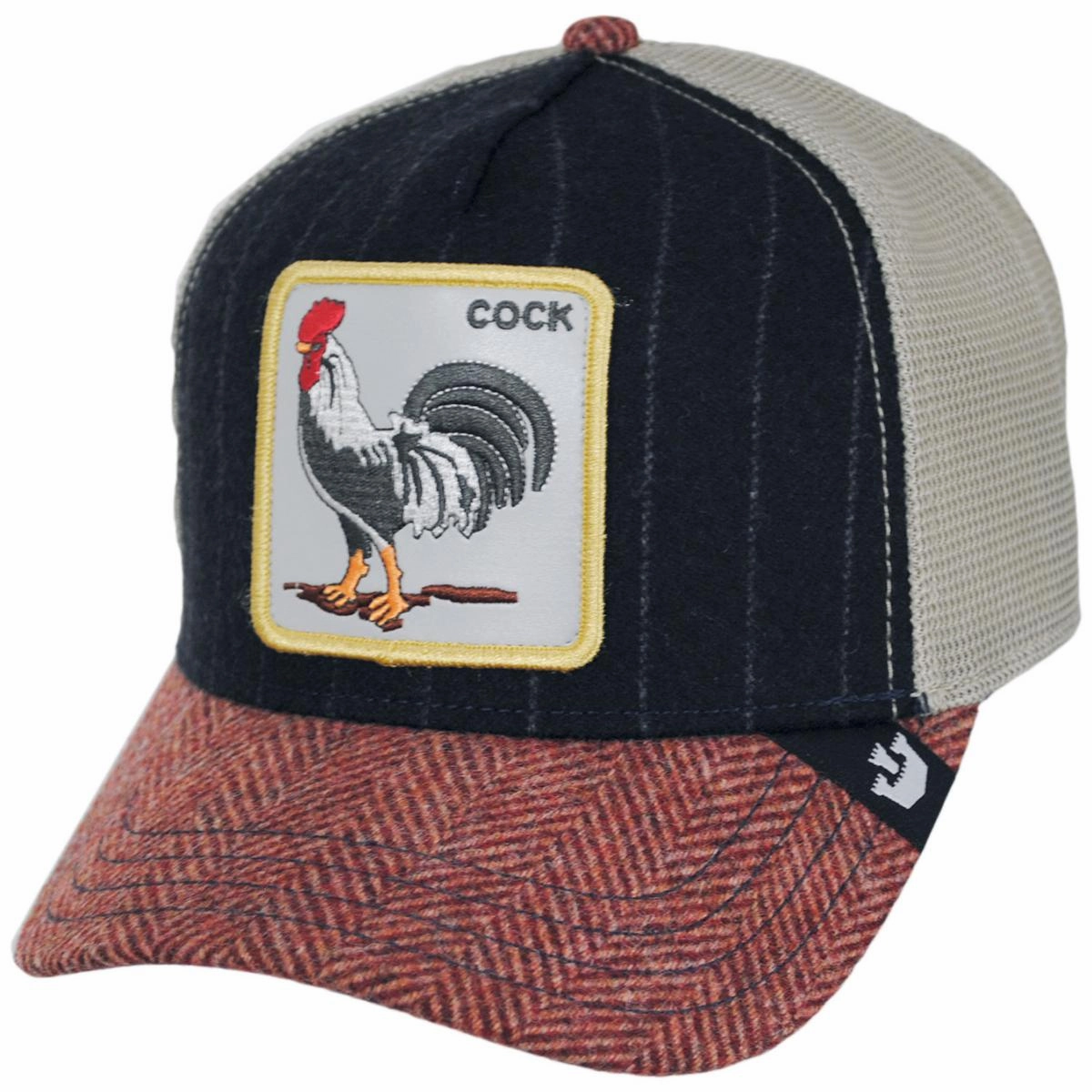 Cock British Plaid Mesh Trucker Snapback Baseball Cap