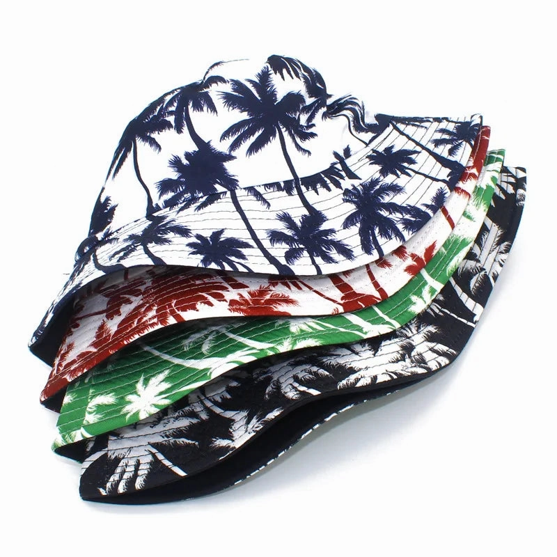 Coconut Trees Print Bucket Hat