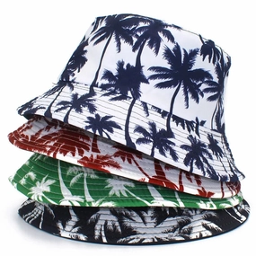 Coconut Trees Print Bucket Hat