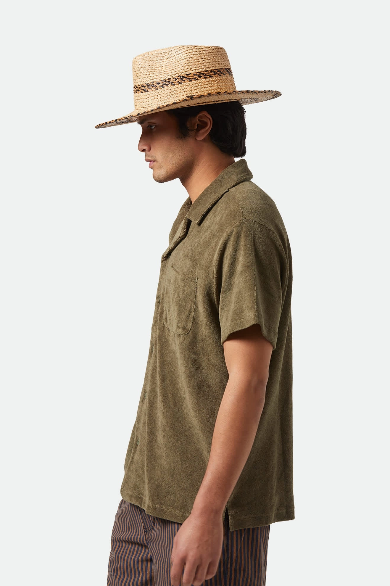 Cohen Straw Cowboy Hat - Tan/Black