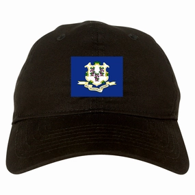 Connecticut State Flag CT Chest Mens Dad Hat