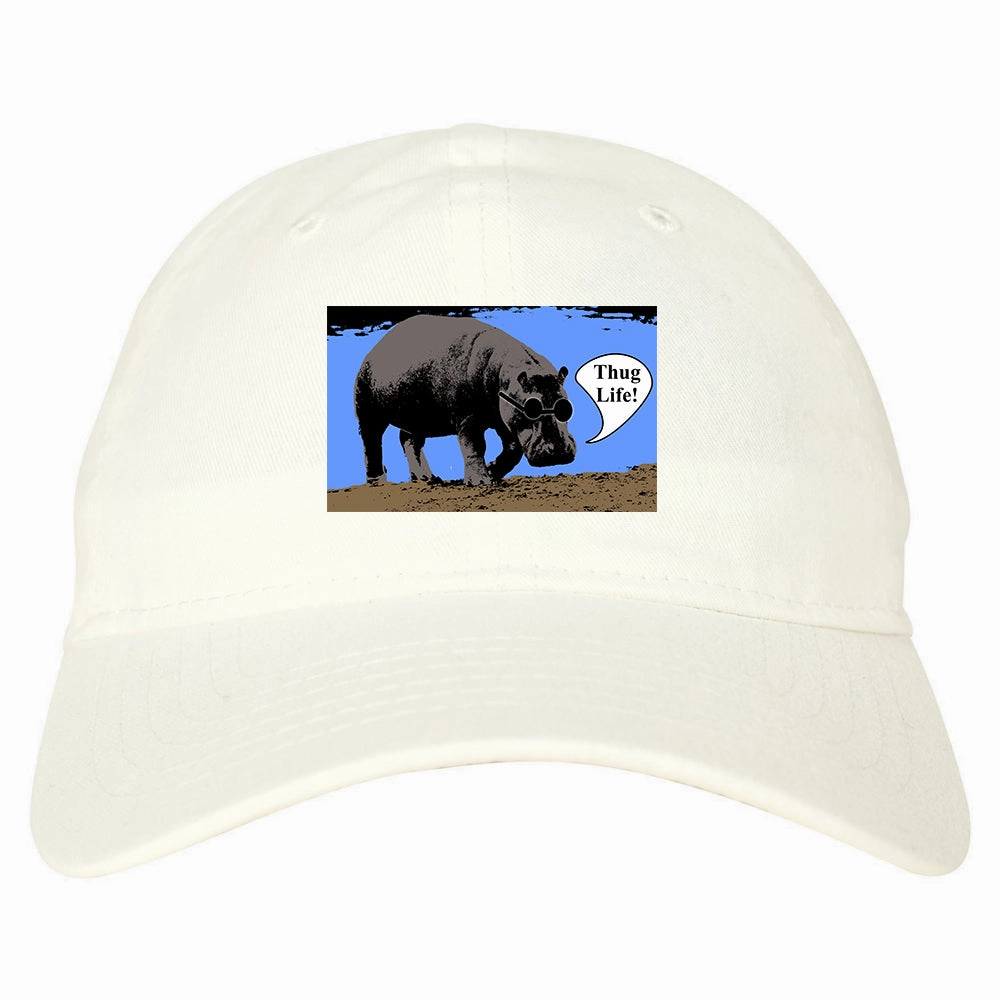 Cool Hippo Thug Life Funny Mens Dad Hat Baseball Cap