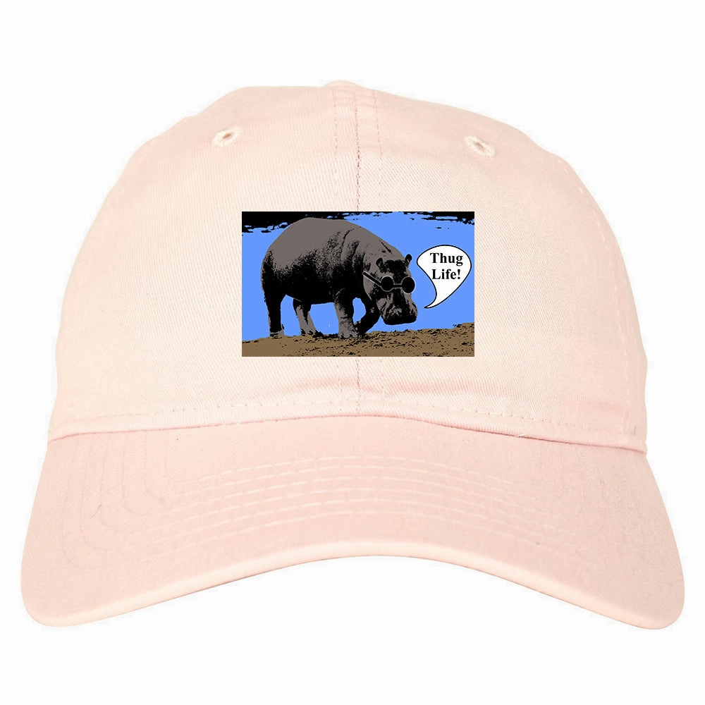 Cool Hippo Thug Life Funny Mens Dad Hat Baseball Cap