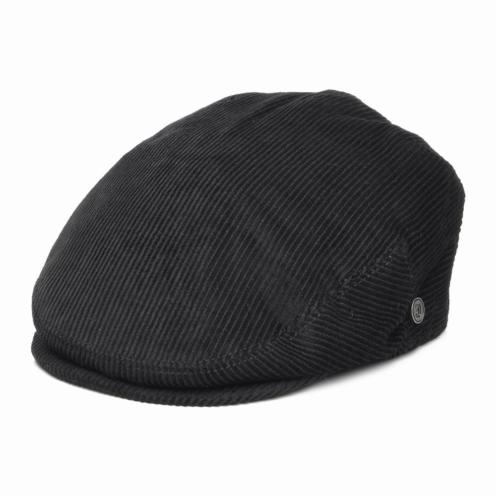 Corduroy Flat Cap - Black