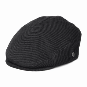 Corduroy Flat Cap - Black