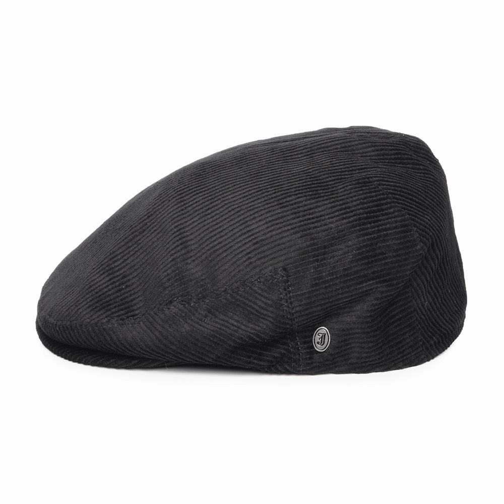 Corduroy Flat Cap Black Wholesale Pack