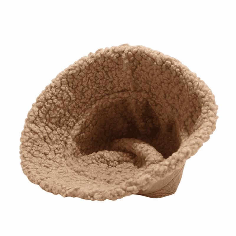 Corduroy Lamb Fur Bucket Hat