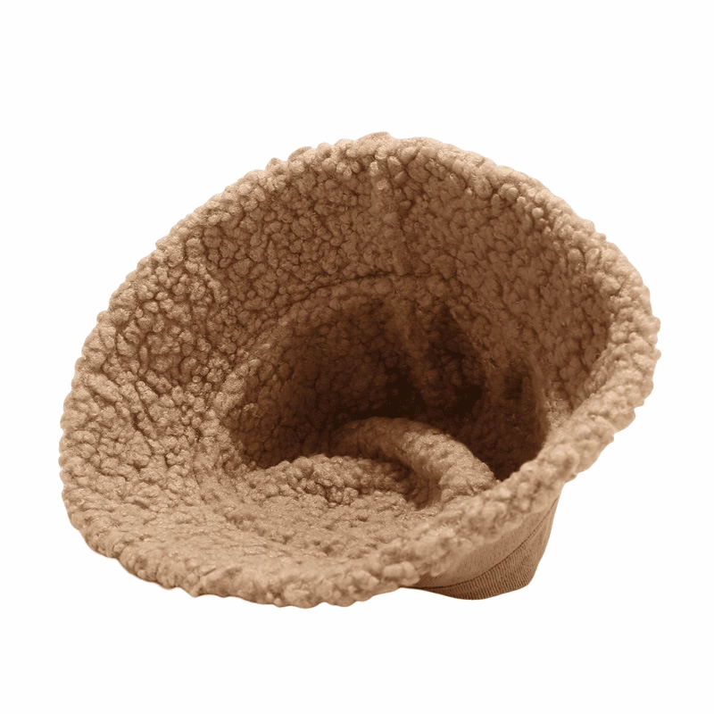 Corduroy Lamb Fur Bucket Hat