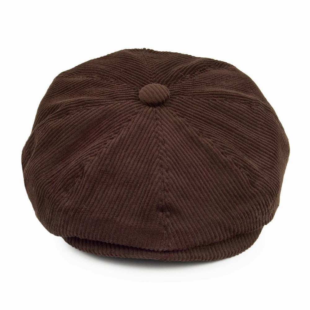 Corduroy Newsboy Cap Brown Wholesale Pack
