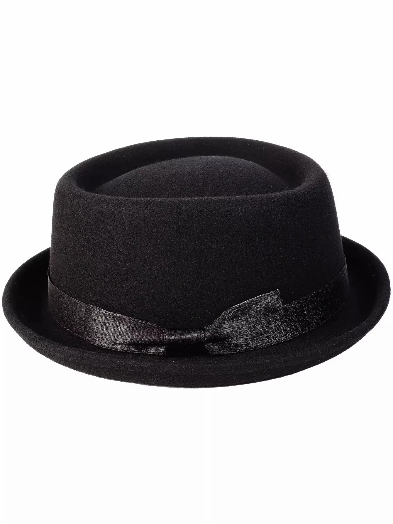 Corleone Black Wool Porkpie Hat