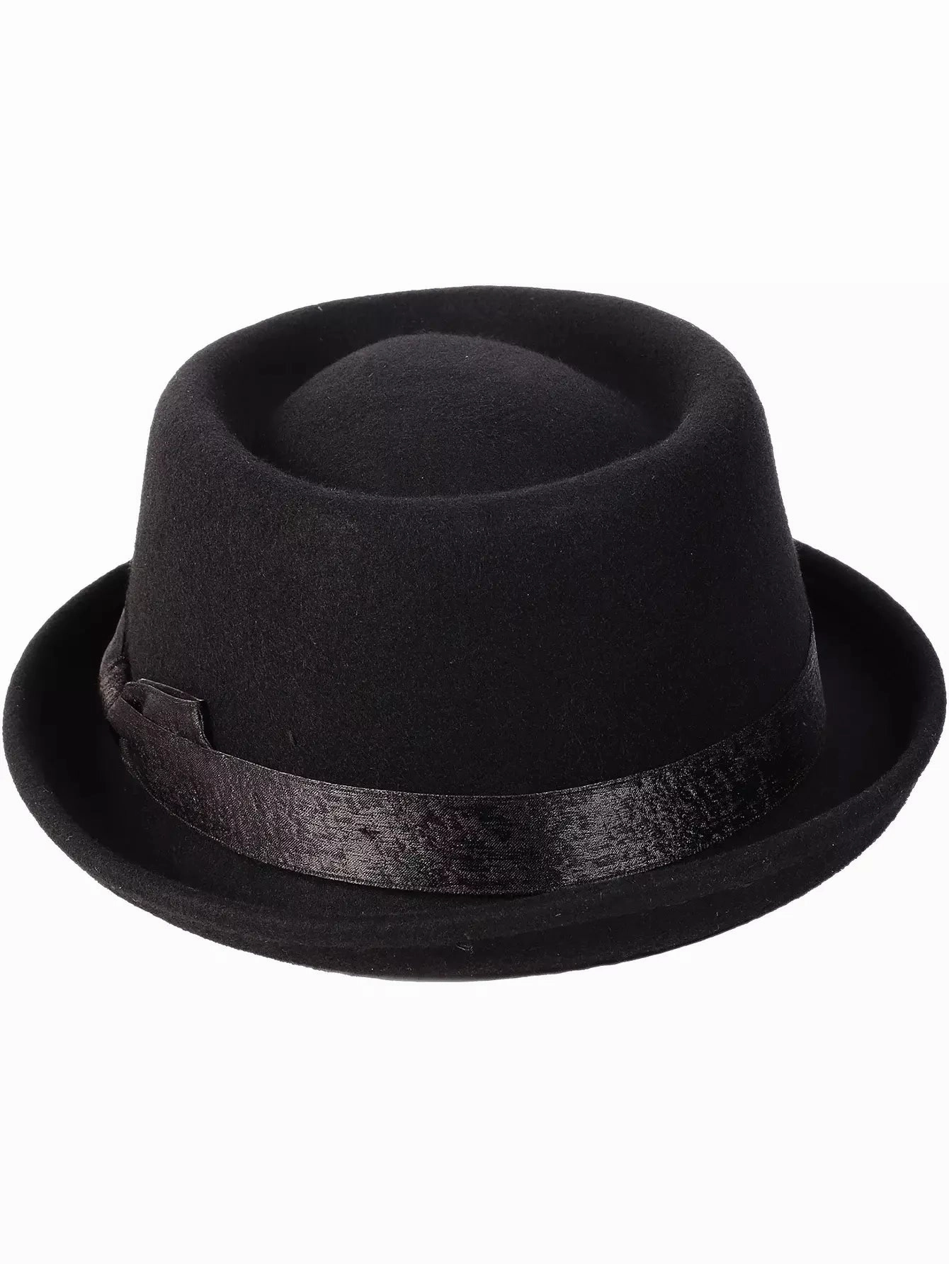 Corleone Black Wool Porkpie Hat