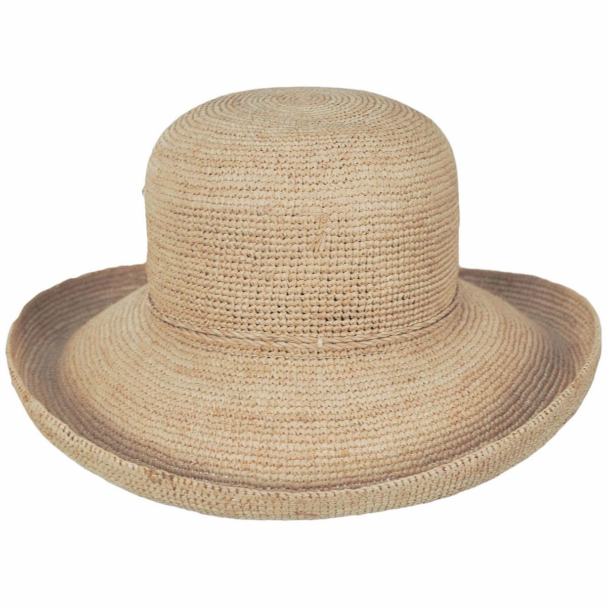 Coronado Raffia Crochet Straw Breton Sun Hat