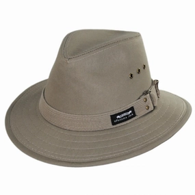 Cotton Canvas Safari Fedora Hat