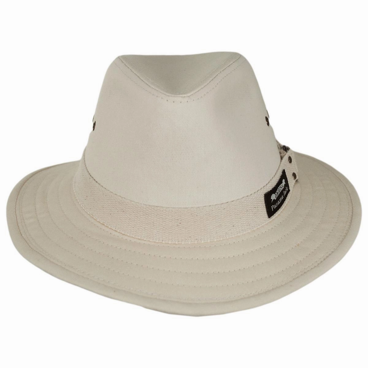 Cotton Canvas Safari Fedora Hat