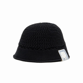 COTTON KNIT HAT - Black