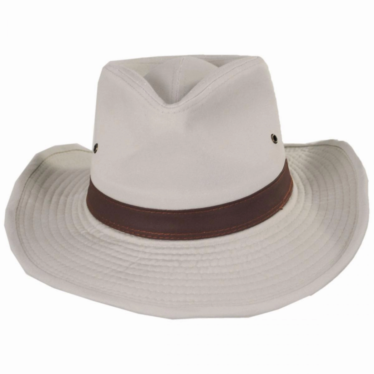 Cotton Twill Outback Fedora Hat