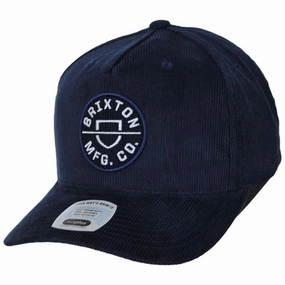 Crest 5-Panel Corduroy Snapback Baseball Cap
