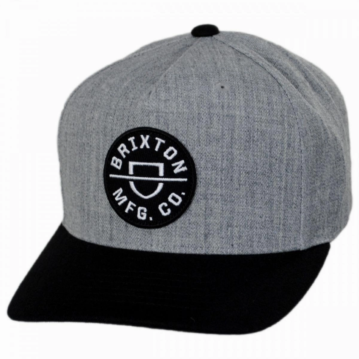 Crest 5-Panel Snapback Baseball Cap