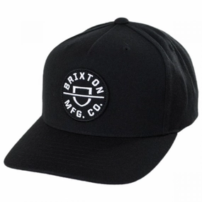Crest 5-Panel Snapback Baseball Cap