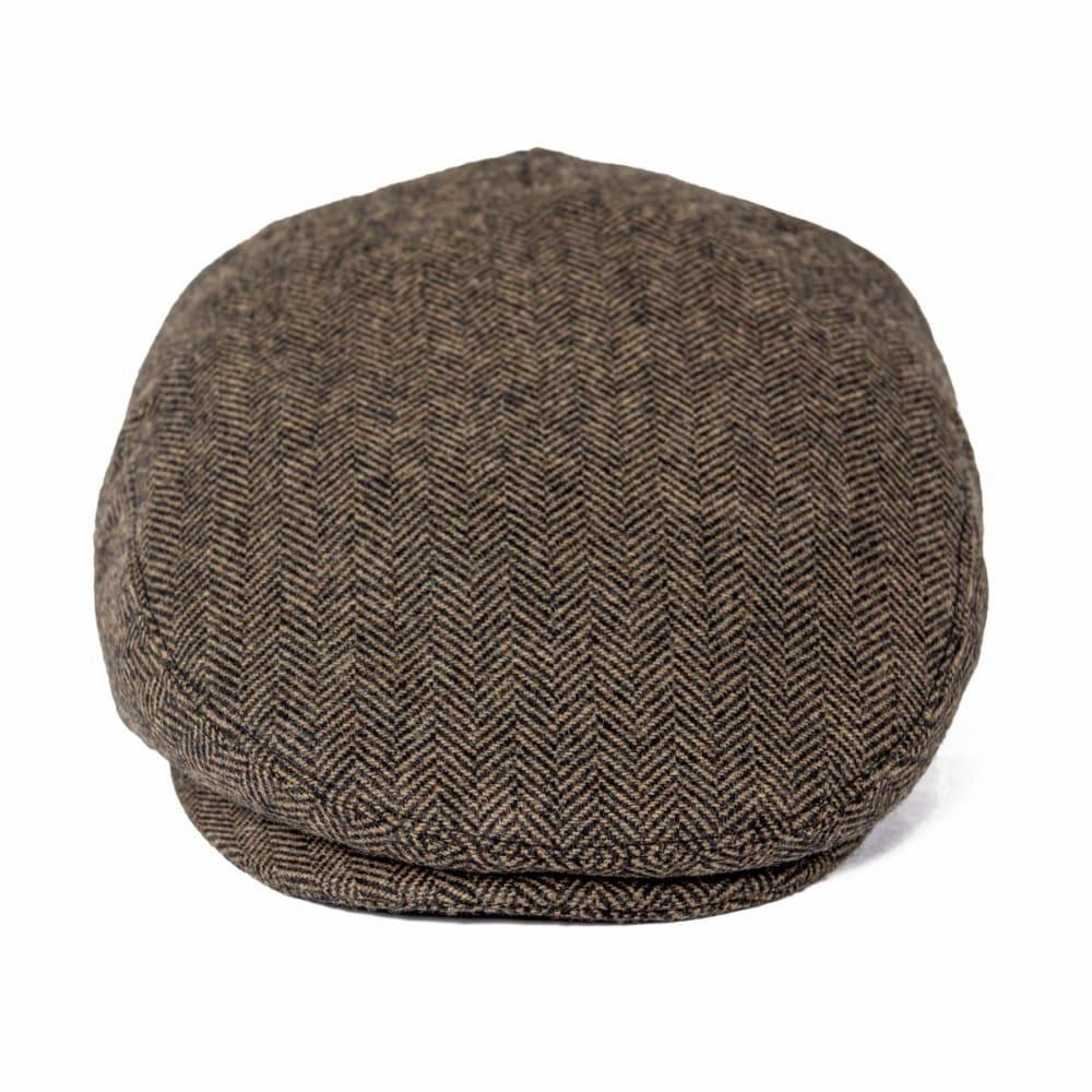 Croix Herringbone Wool Flat Cap