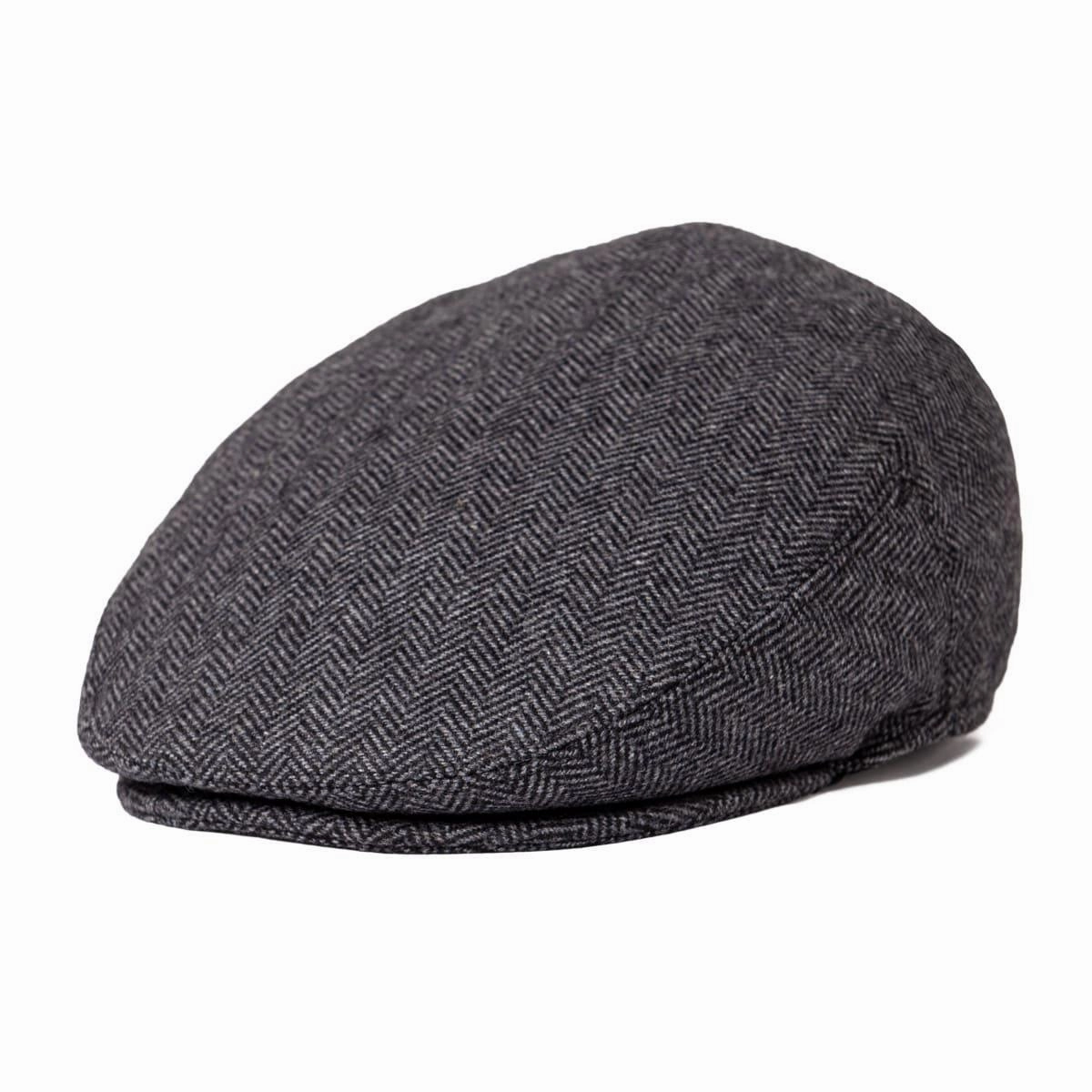 Croix Herringbone Wool Flat Cap
