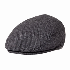 Croix Herringbone Wool Flat Cap