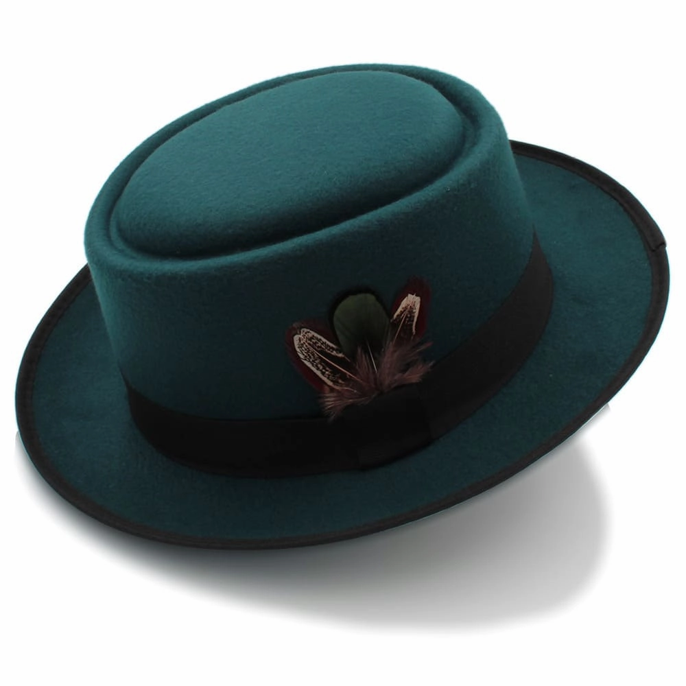Crosby Feathers Wool Porkpie Hat