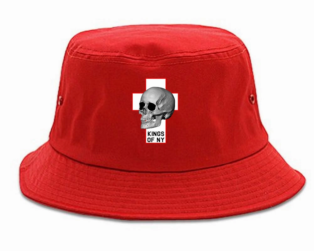 Cross And Skull Chest Mens Bucket Hat