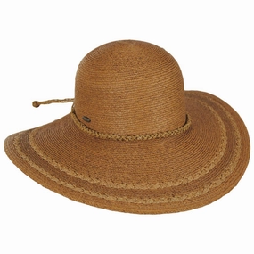 Crown Point Raffia Braid Straw Swinger Sun Hat
