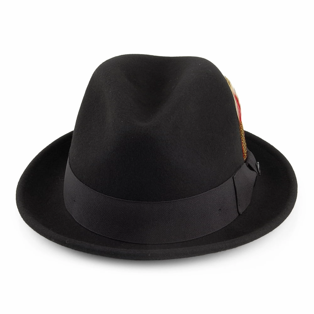 Crushable Blues Trilby Hat - Black
