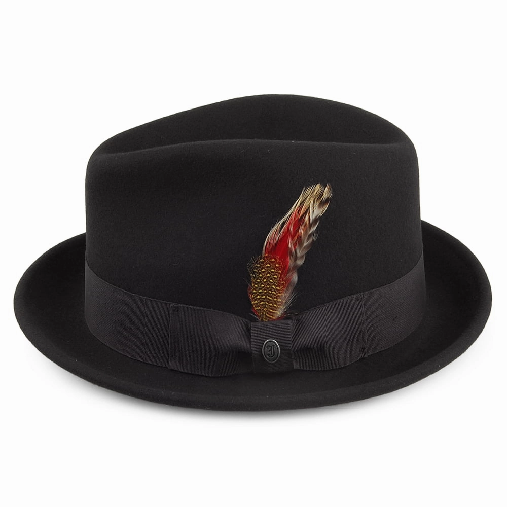 Crushable Blues Trilby Hat - Black