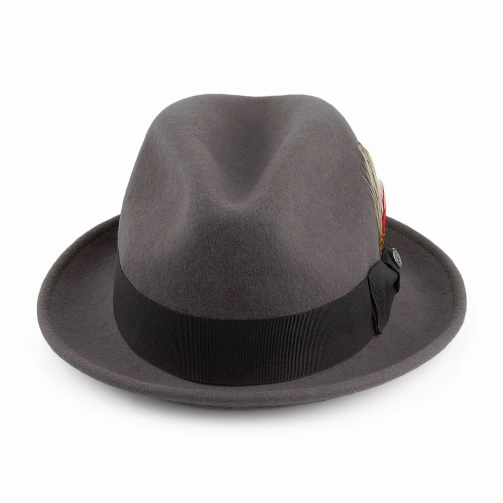 Crushable Blues Trilby Hat - Grey