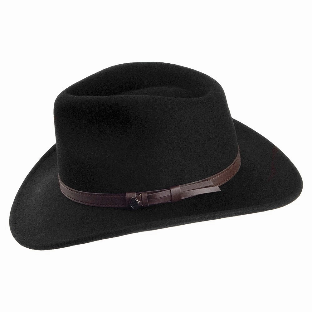 Crushable Outback Hat - Black