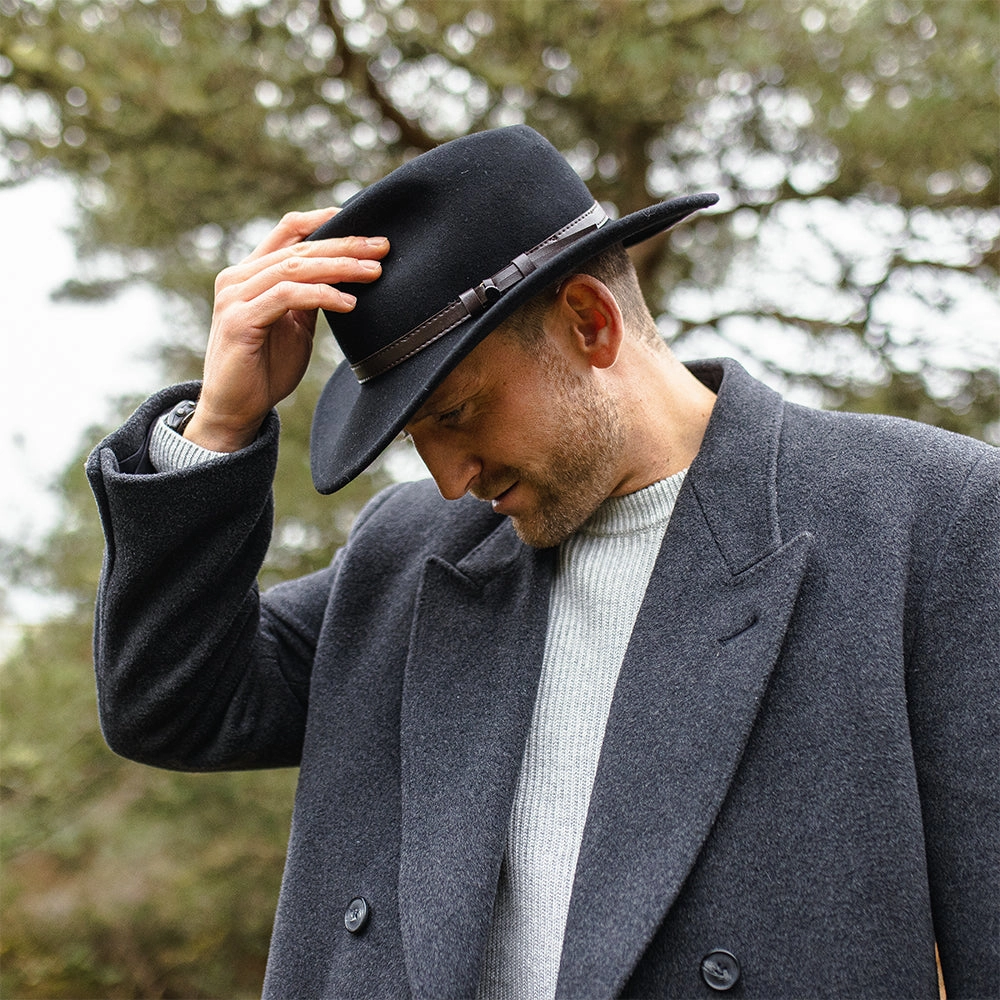 Crushable Outback Hat - Black