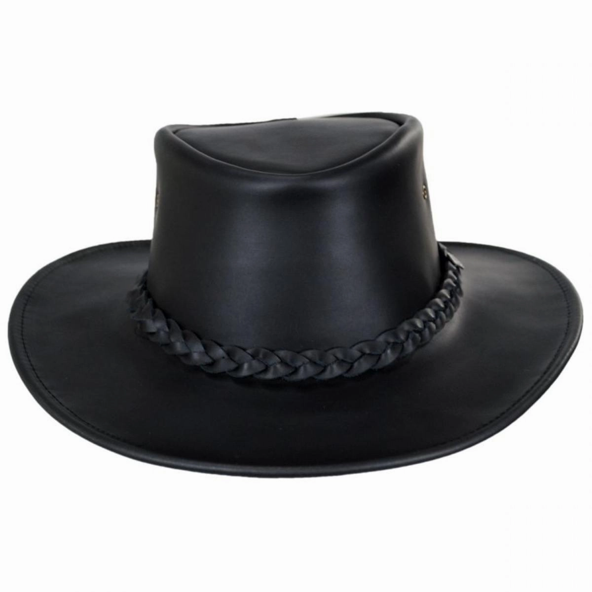 Crusher Leather Outback Hat