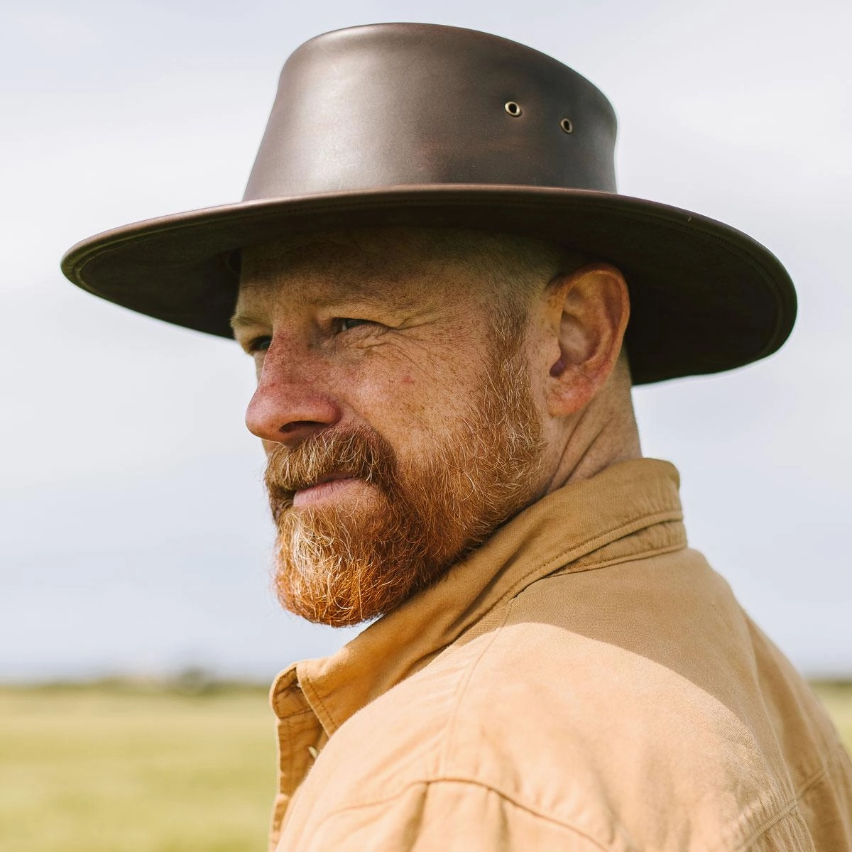 Crusher Leather Outback Hat