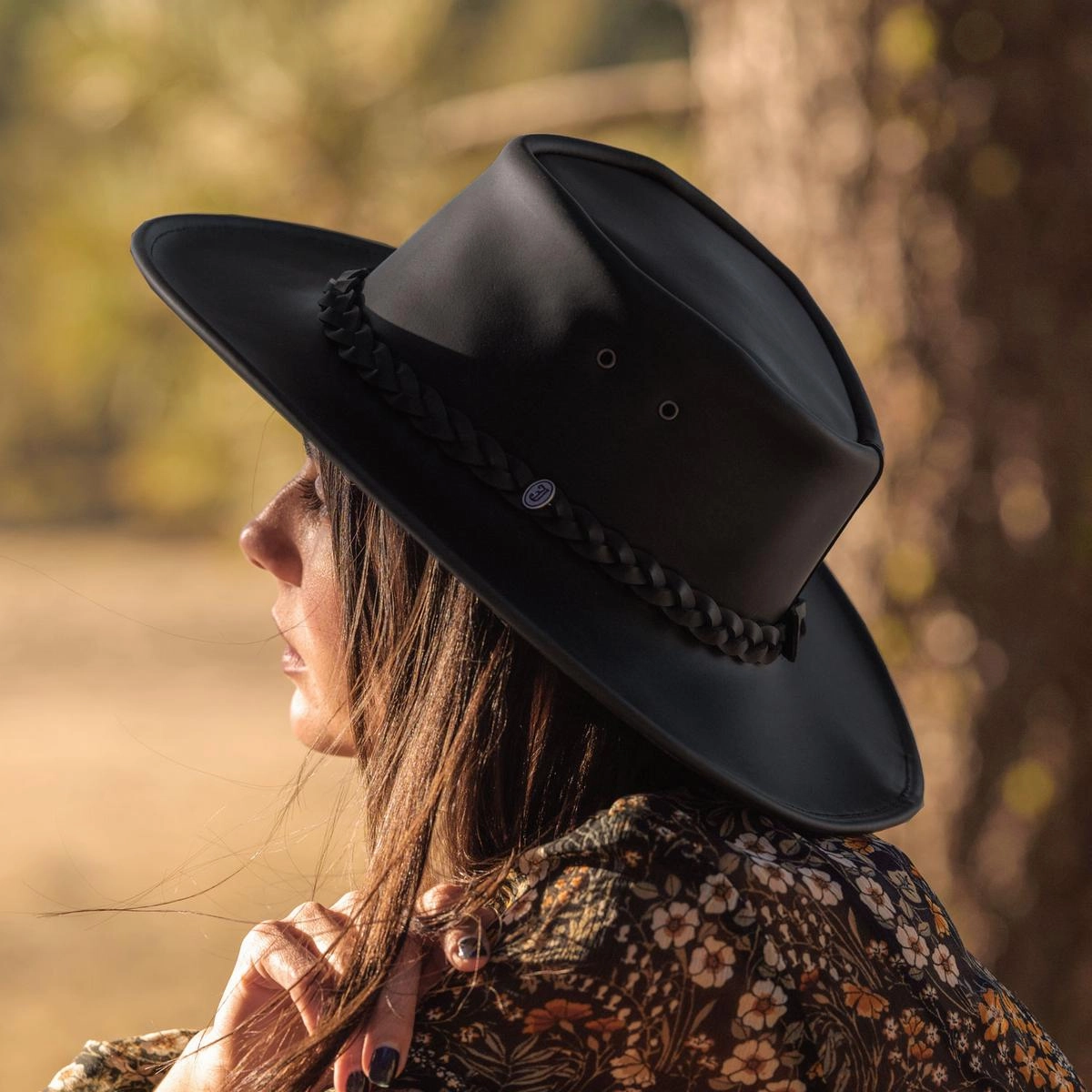 Crusher Leather Outback Hat