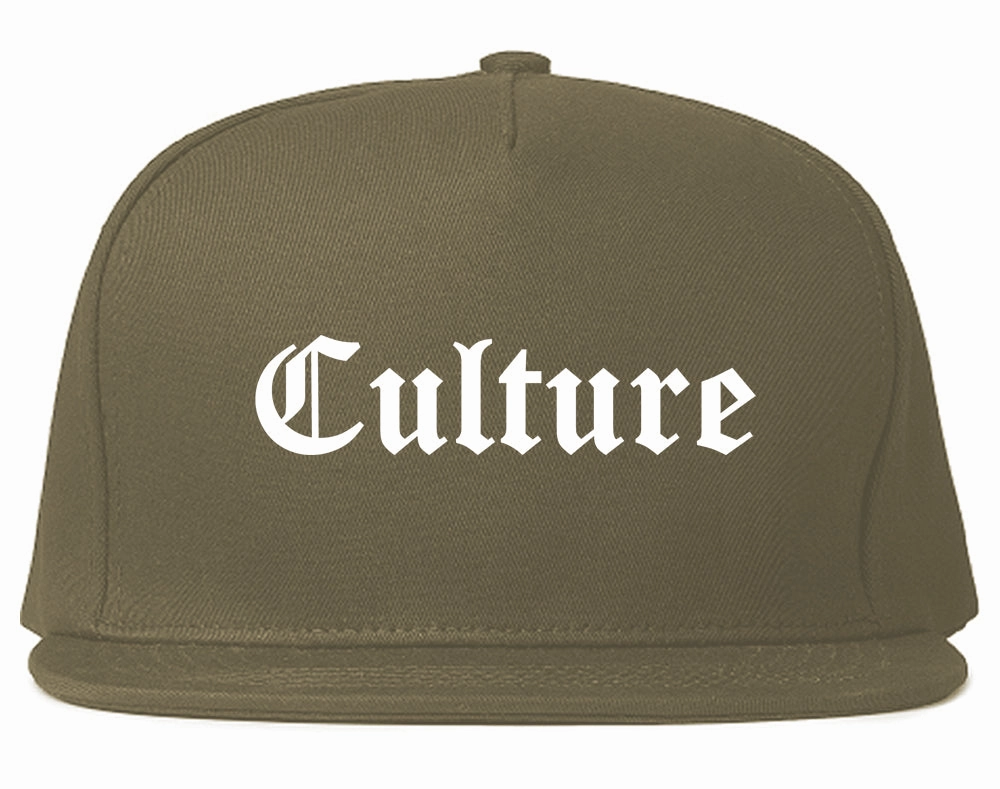 Culture Gothic Font Mens Snapback Hat