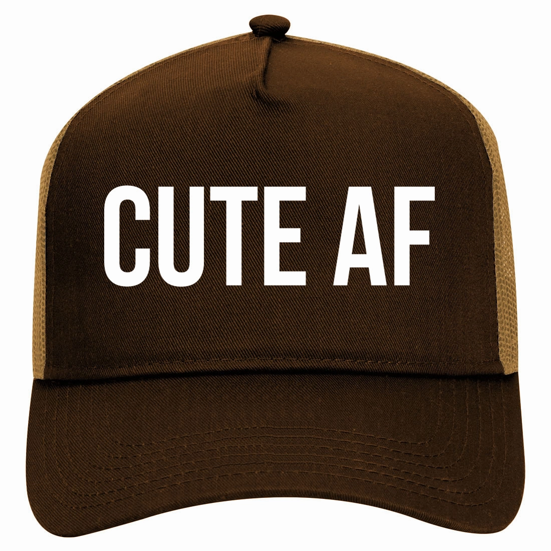 Cute AF Retro Adult 5 Panel Mesh Trucker Hat